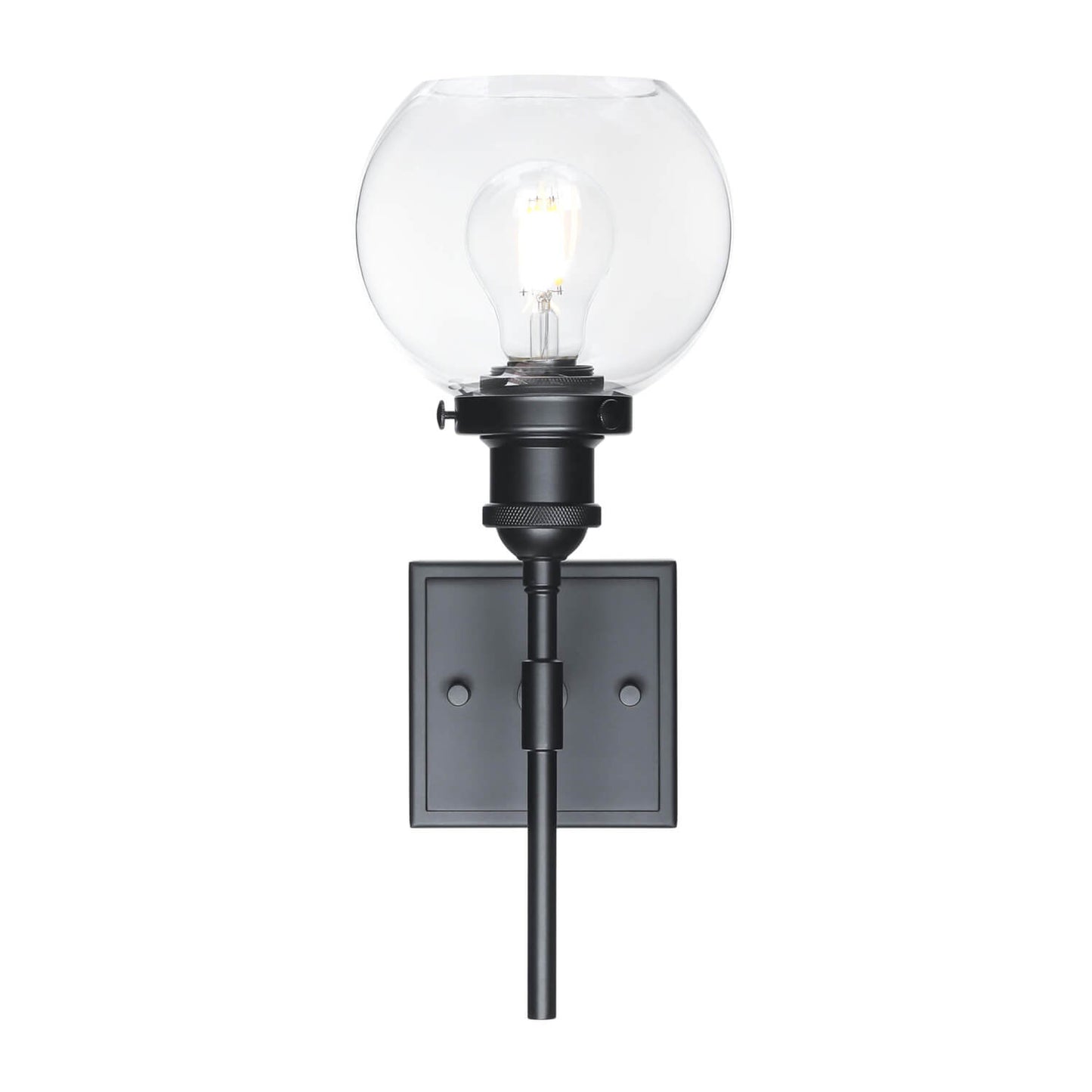 Modern 1-Light Globe Bath Sconce for Kitchen & Bathroom XB-W1275-1-MB
