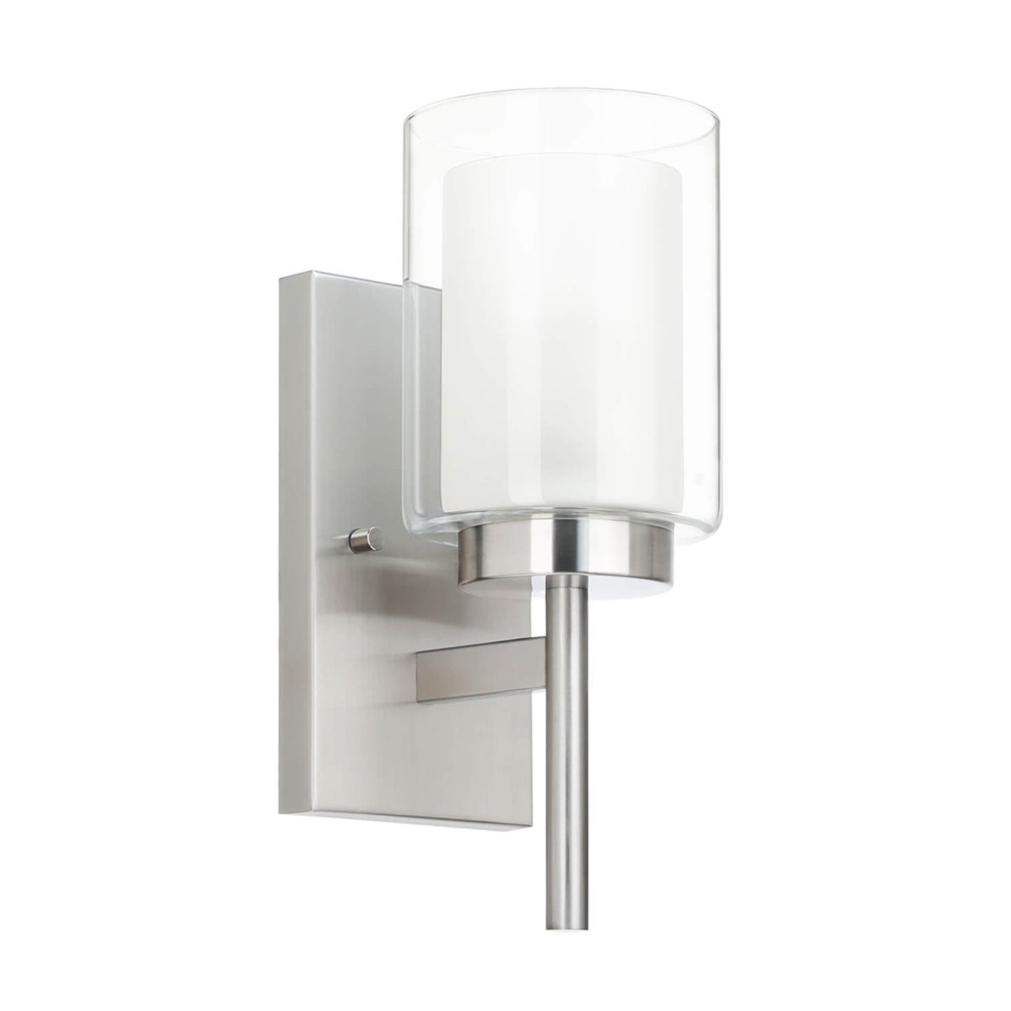 Modern Indoor Vanity Light with Dual Glass Shade XB-W1276-1-BN