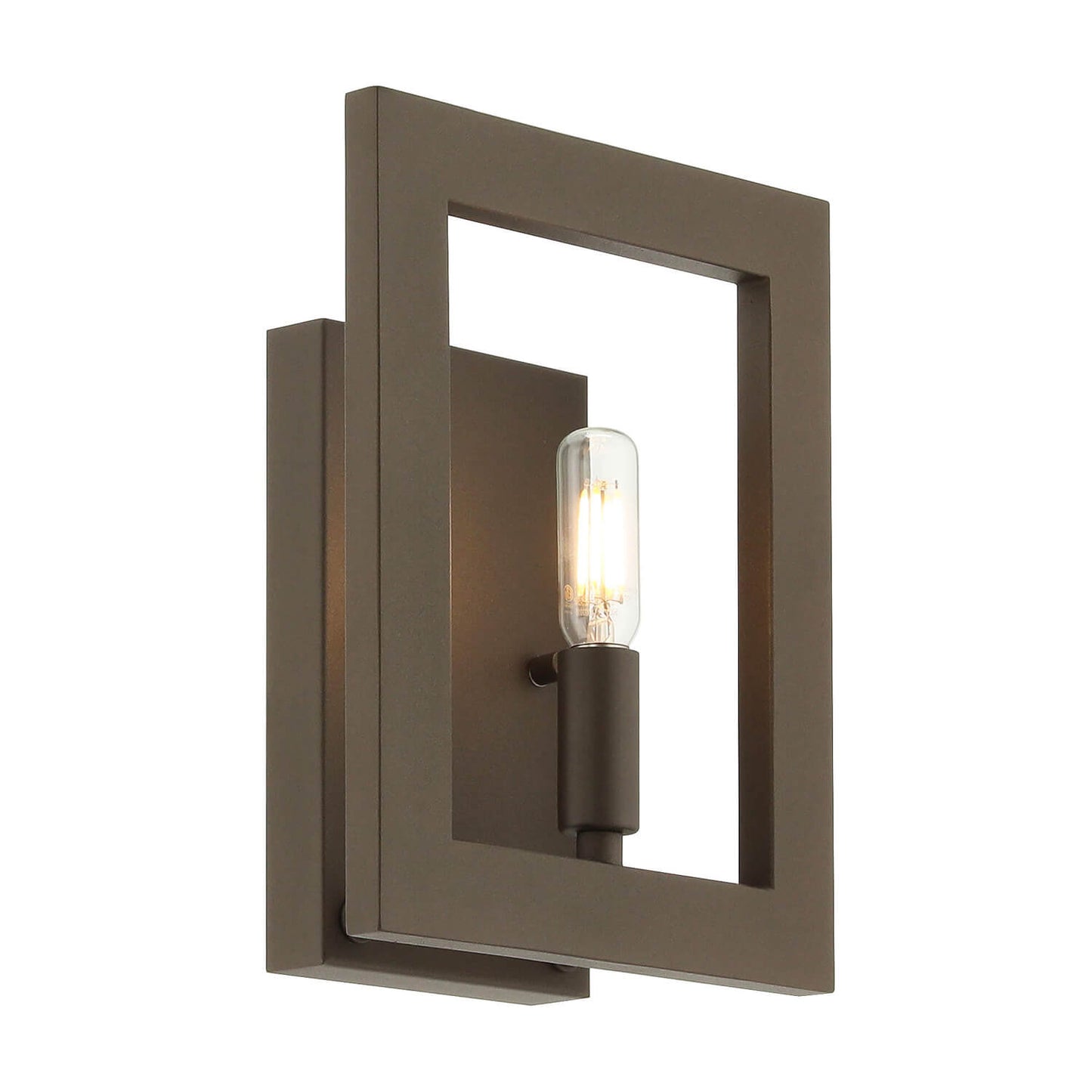 Modern 1-Light Dark Bronze Wall Sconce with LED Bulb for Vanity XB-W1278-1-DB