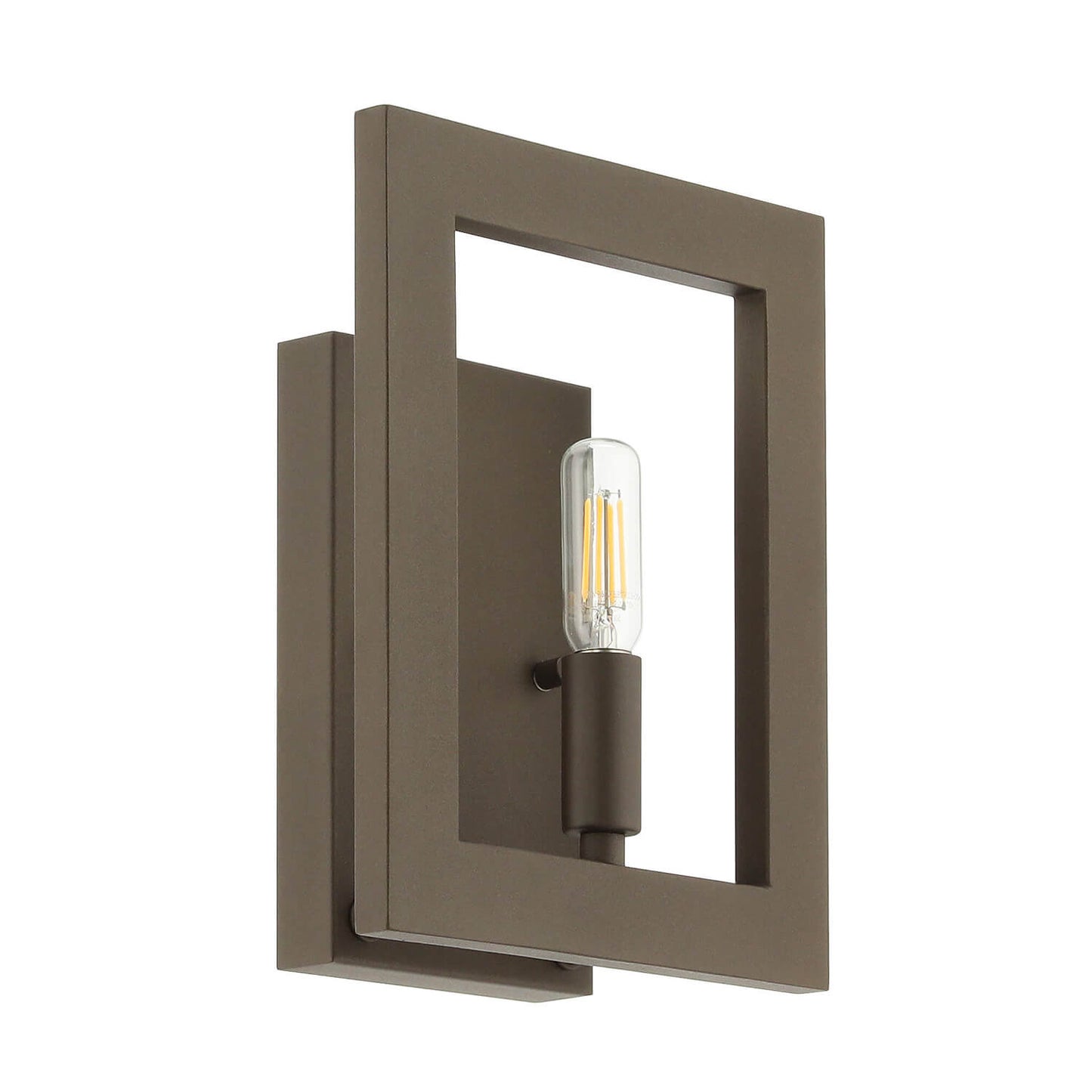 Modern 1-Light Dark Bronze Wall Sconce with LED Bulb for Vanity XB-W1278-1-DB