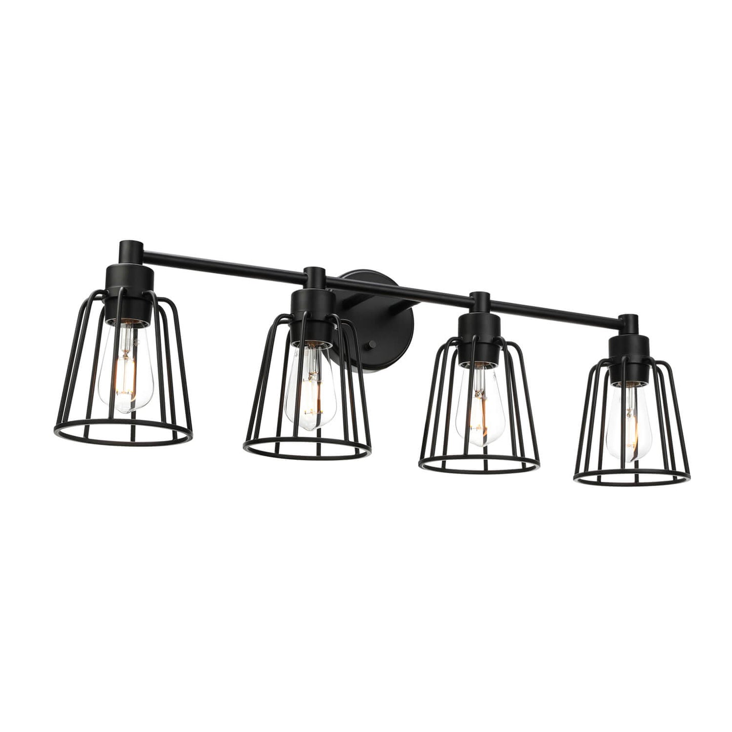 Industrial Black Cage Vanity Wall Lighting XB-W1287-4-MB