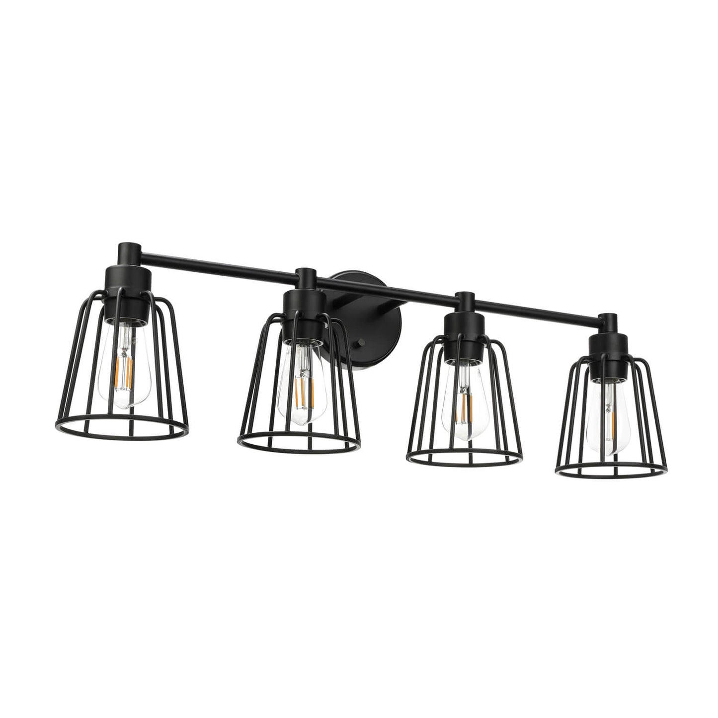 Industrial Black Cage Vanity Wall Lighting XB-W1287-4-MB
