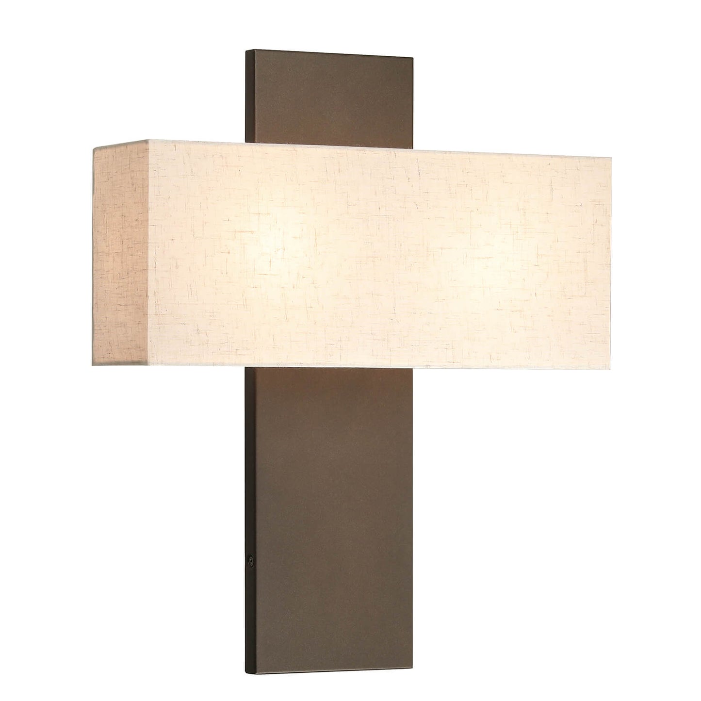 Set of 2 Modern Dark Bronze Wall Sconces with Fabric Shade XB-W1289-2-DB