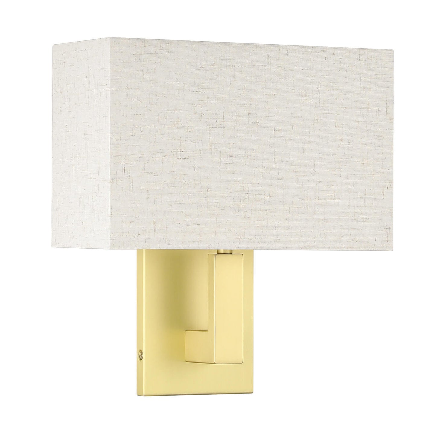 Satin Brass Wall Sconce Lighting with Fabric Shade XB-W1289-SB