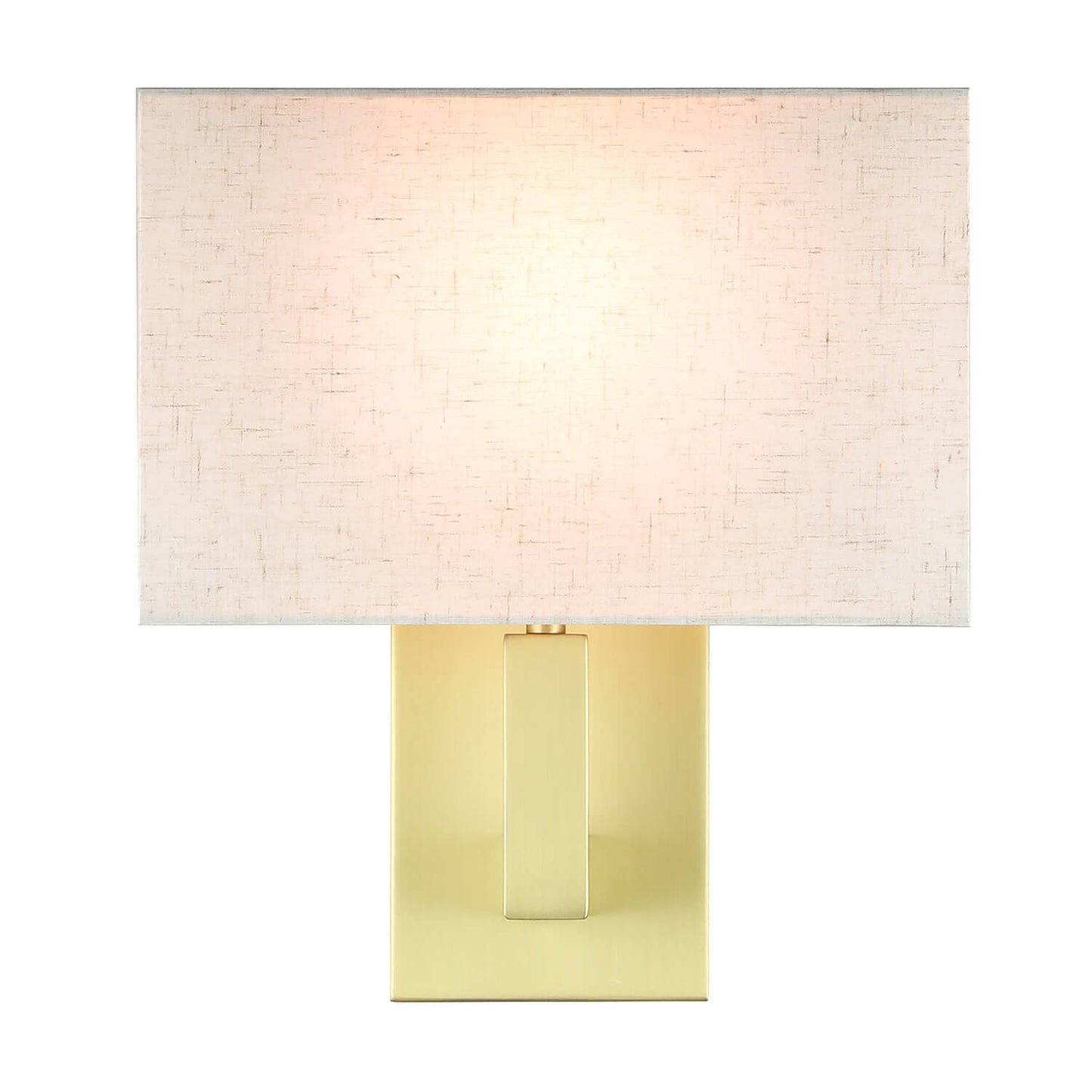 Satin Brass Wall Sconce Lighting with Fabric Shade XB-W1289-SB
