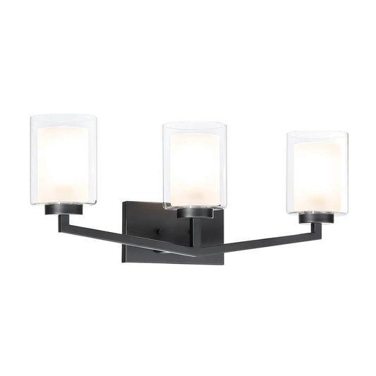 3-Light Modern Black Bathroom Vanity Light Over Mirror XB-W1294-3-MB