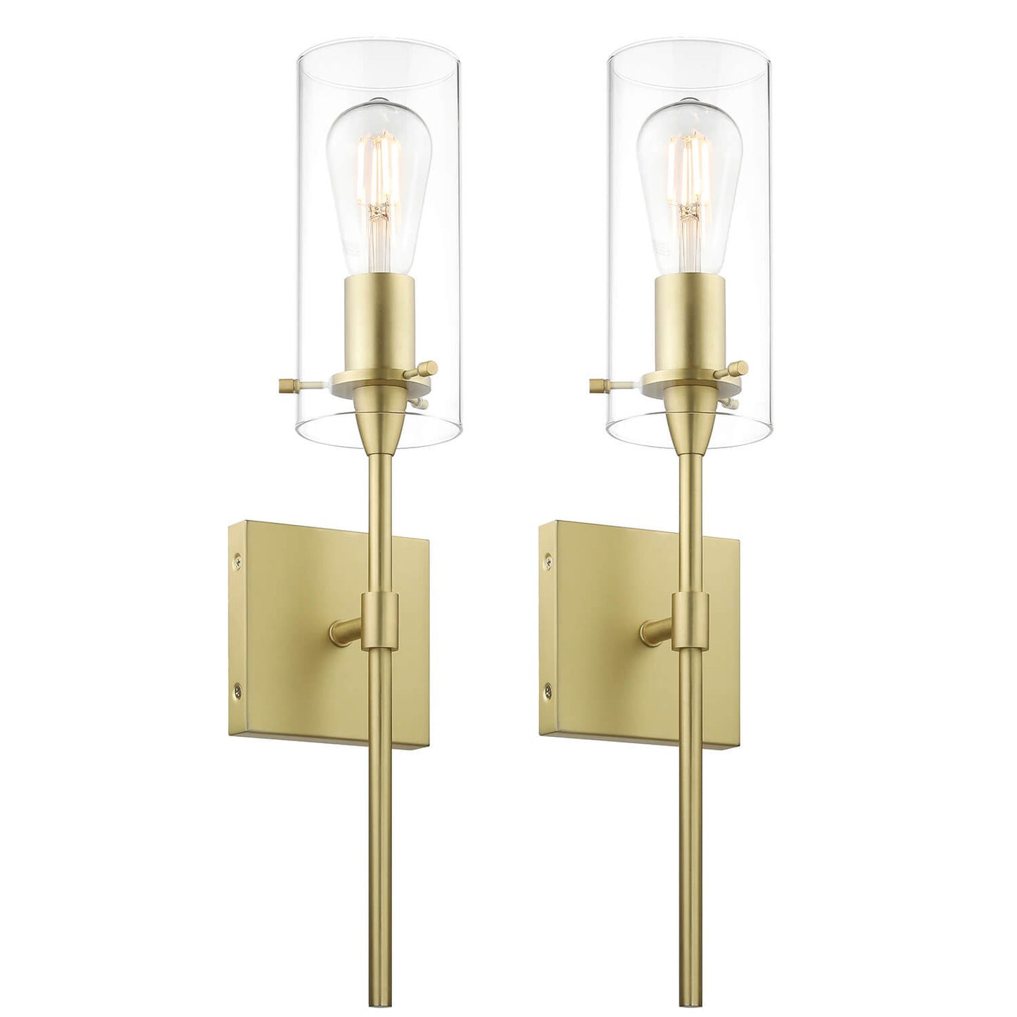Set of 2 Modern Brass Bathroom Wall Sconces XB-W1301-2SB