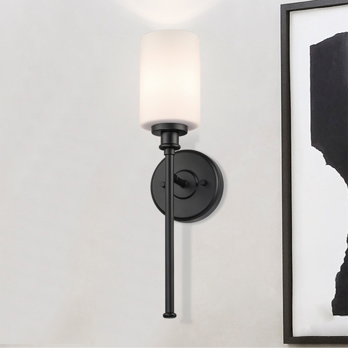Black Bathroom Vanity Wall Sconce for Hallway & Living Room XB-W1305-1-MB