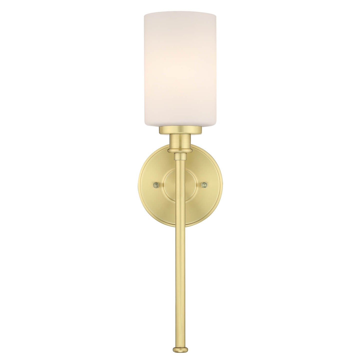 Modern Brass 1-Light Bathroom Sconce with Glass Shade XB-W1305-1-SB