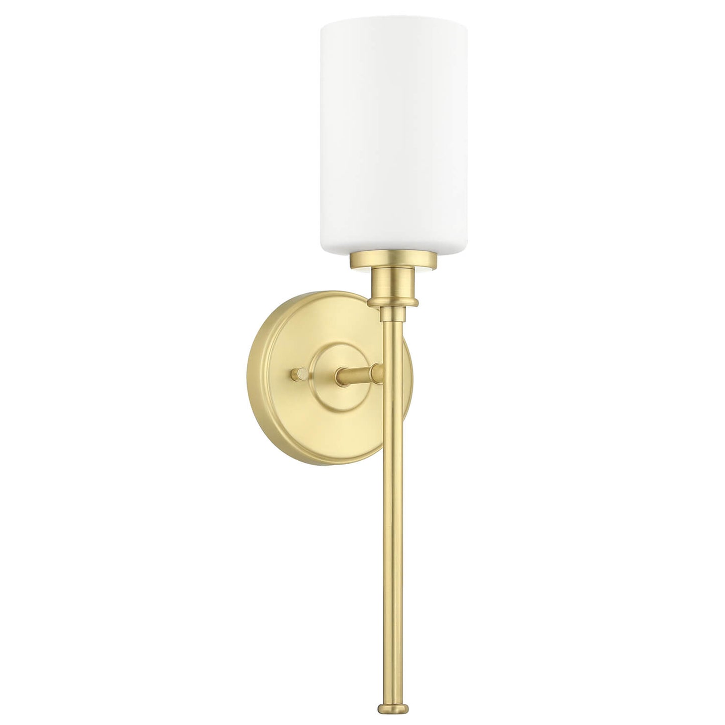 Modern Brass 1-Light Bathroom Sconce with Glass Shade XB-W1305-1-SB