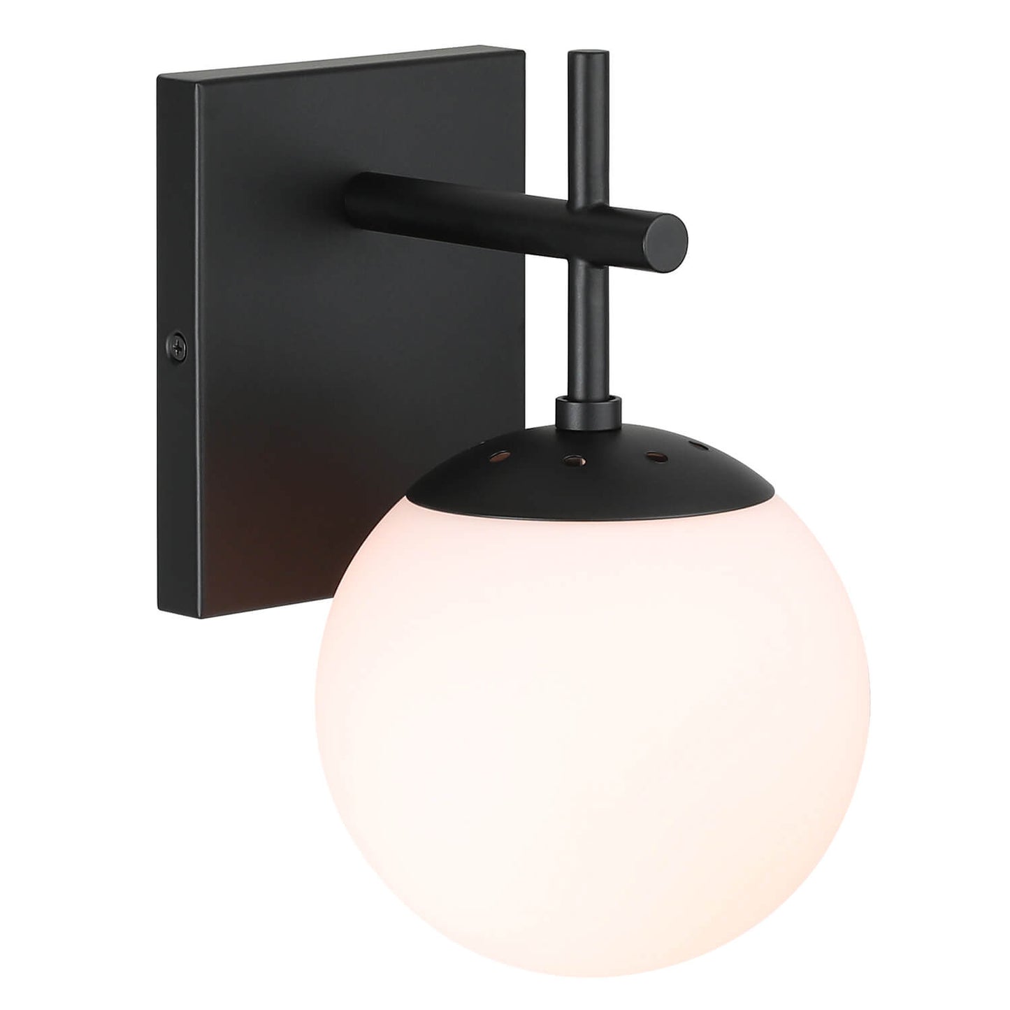 Mid Century Black Glass Wall Sconce XB-W1320-1-MB