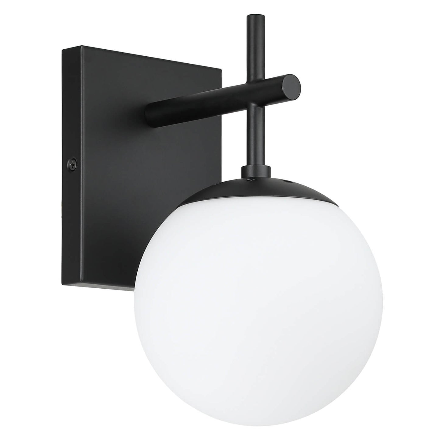 Mid Century Black Glass Wall Sconce XB-W1320-1-MB