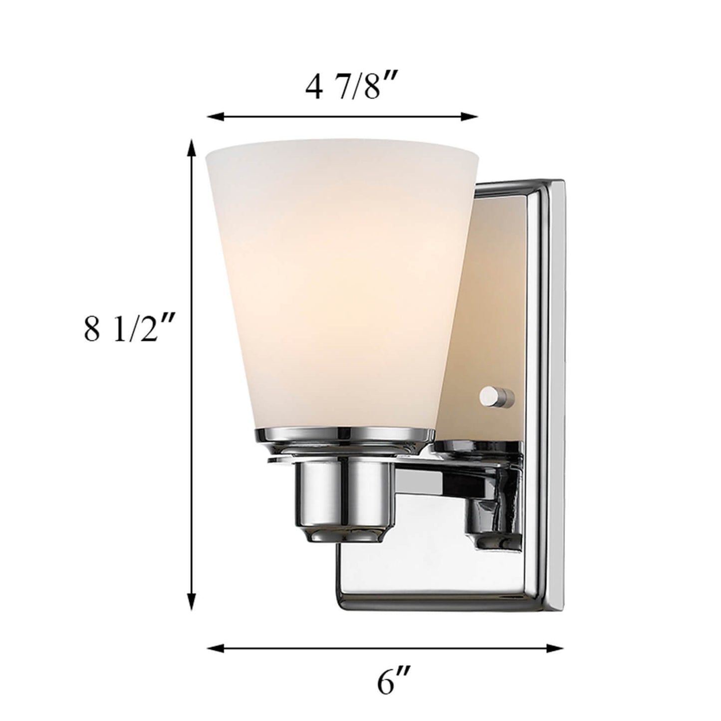 2025 Chrome Hallway Stairway Sconces Glass Wall Light Indoor Modern Home Decorative Vanity Lighting Fixtures For Bathroom XB-W220-1-CH