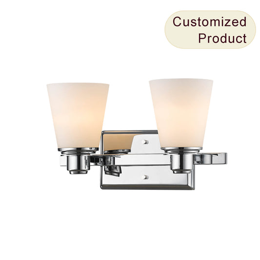 Living Room Background Dimmable 2 Lights Indoor Wall Lamp Led Wall Sconce Light Luxury Wall Light for Bathroom Hotel Corridor XB-W220-2-CH