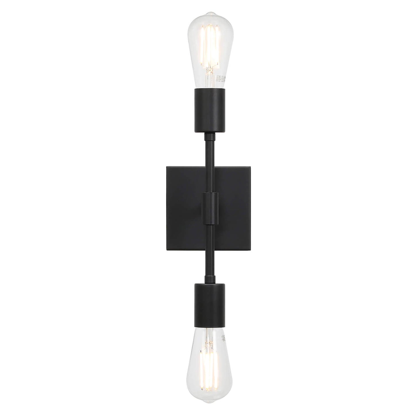 Retro Black 2-Light Bathroom Vanity Sconce with LED Bulb XB-W2235-2-MB-LED