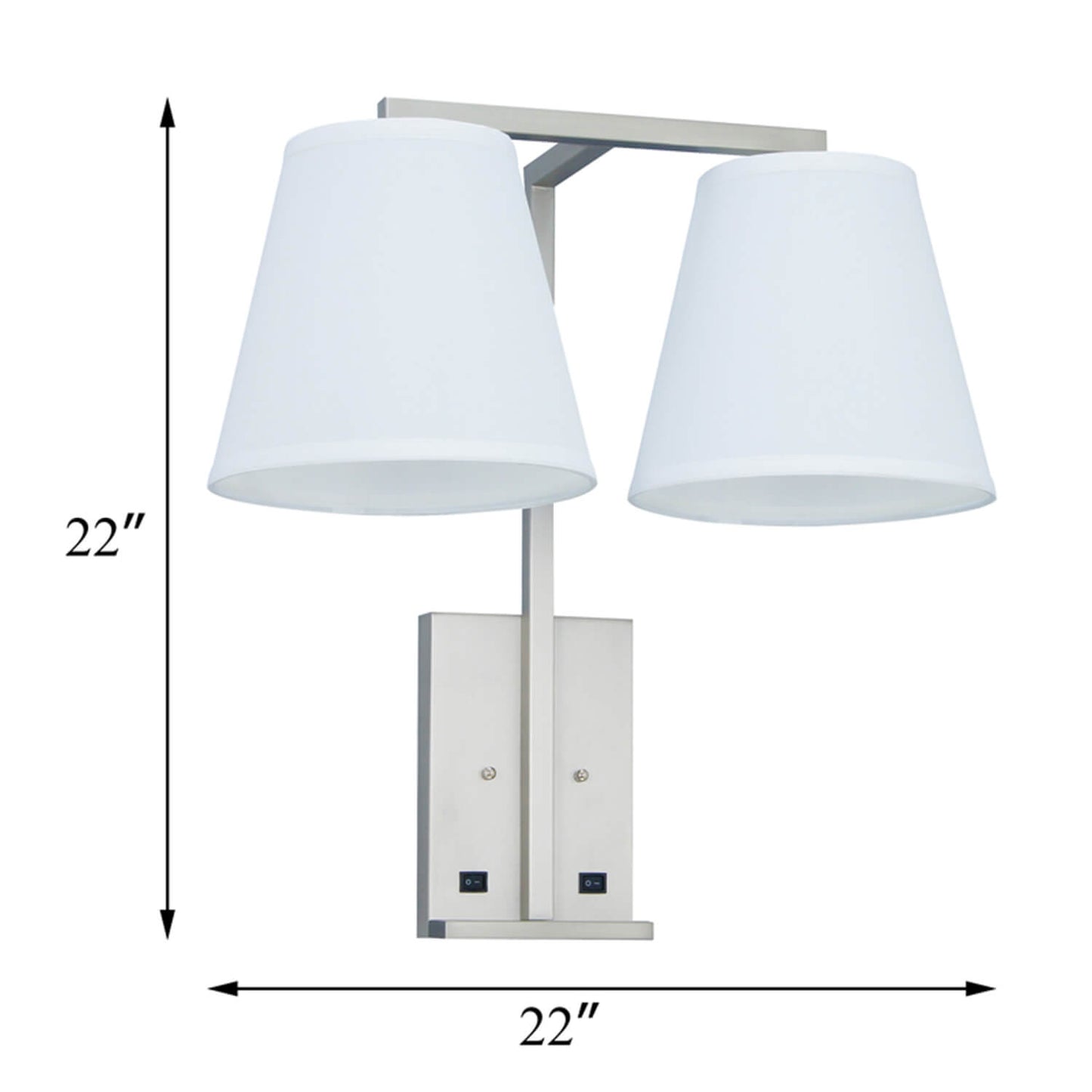 American Fabric Shade Modern Headboard Wall Mounted Bedside Reading Lamp for Living Room Bedroom Hotel Wall Sconce XB-W335-2-BN