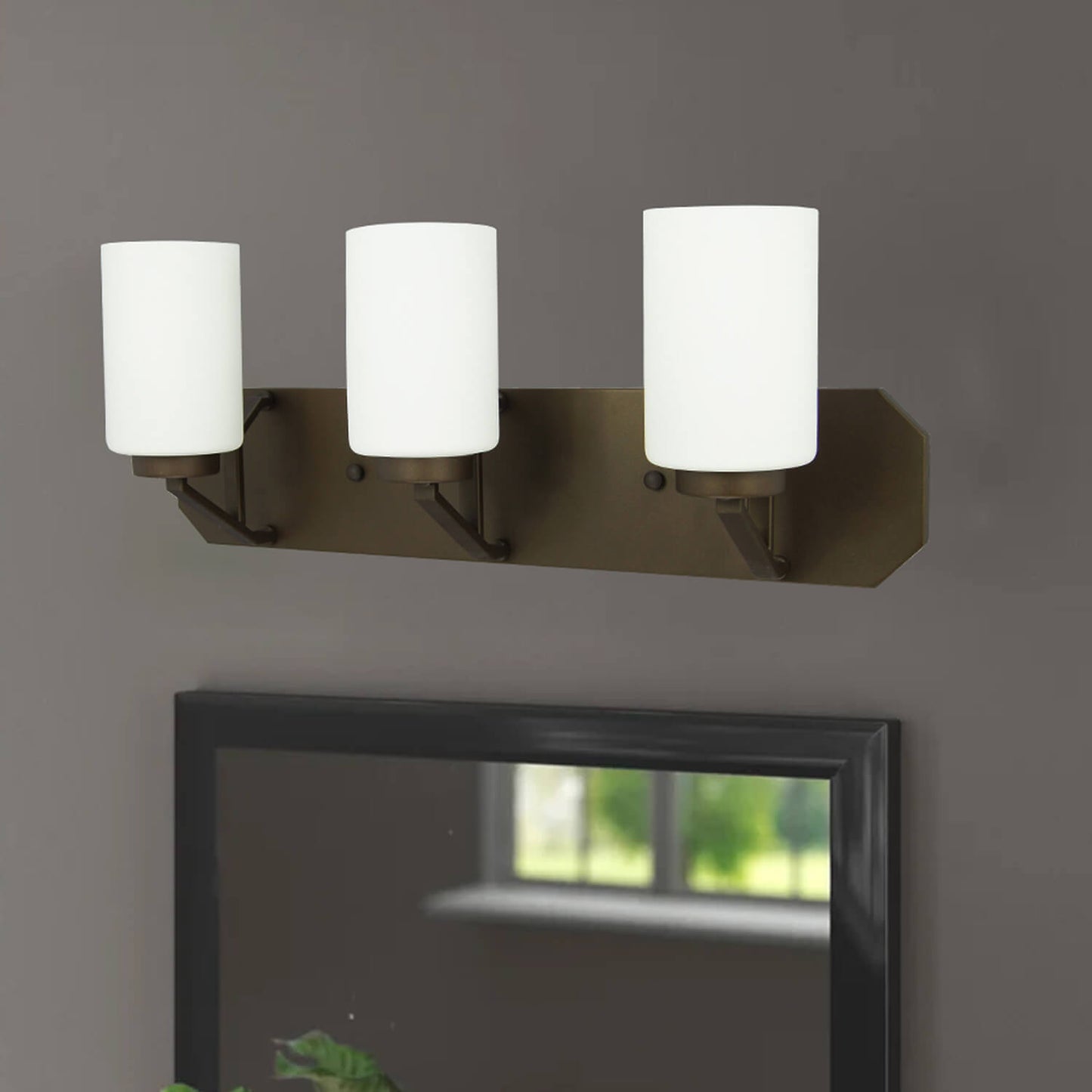 Mid Century Modern Wall Sconce Interior Room Corridor Glass Indoor Decor Wall Lamp Bathroom Wall Light Dark Bronze Vanity Lamp XB-W816-3-DB