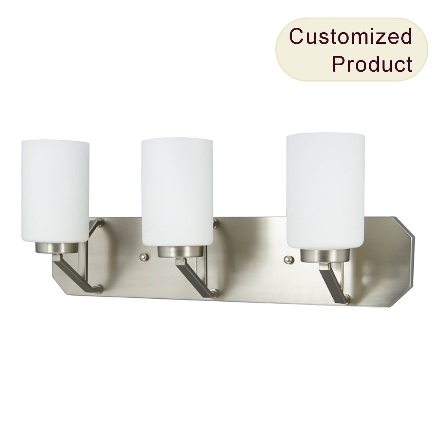 Home Hotel Satin Nickel Modern Sconces Wall Lighting Bathroom Bedroom Kitchen Led Plug in Hanging Pendant Wall Lamp XB-W816-3-SN