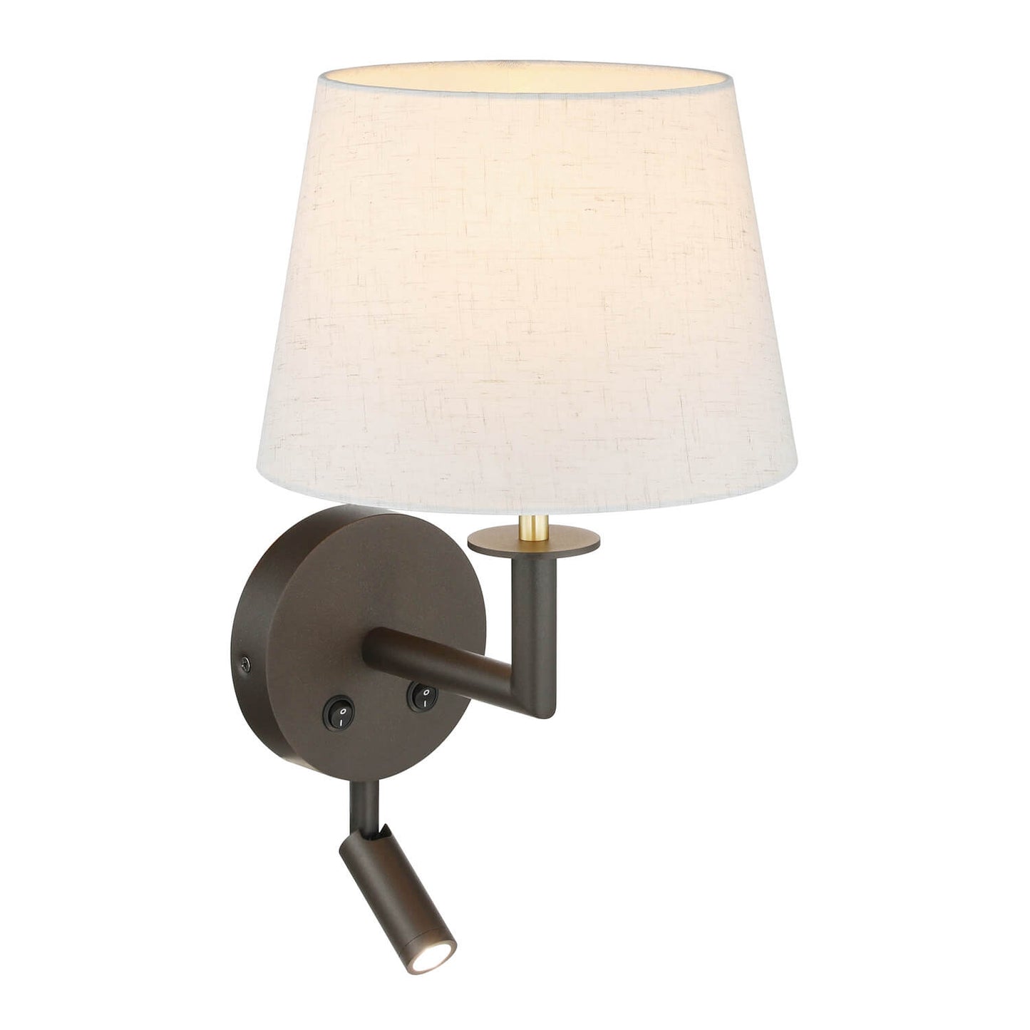 Classic Headboard Hardwired Wall Light with LED Integrated Reading Light in Dark Bronze XB-W490-LED-DBS