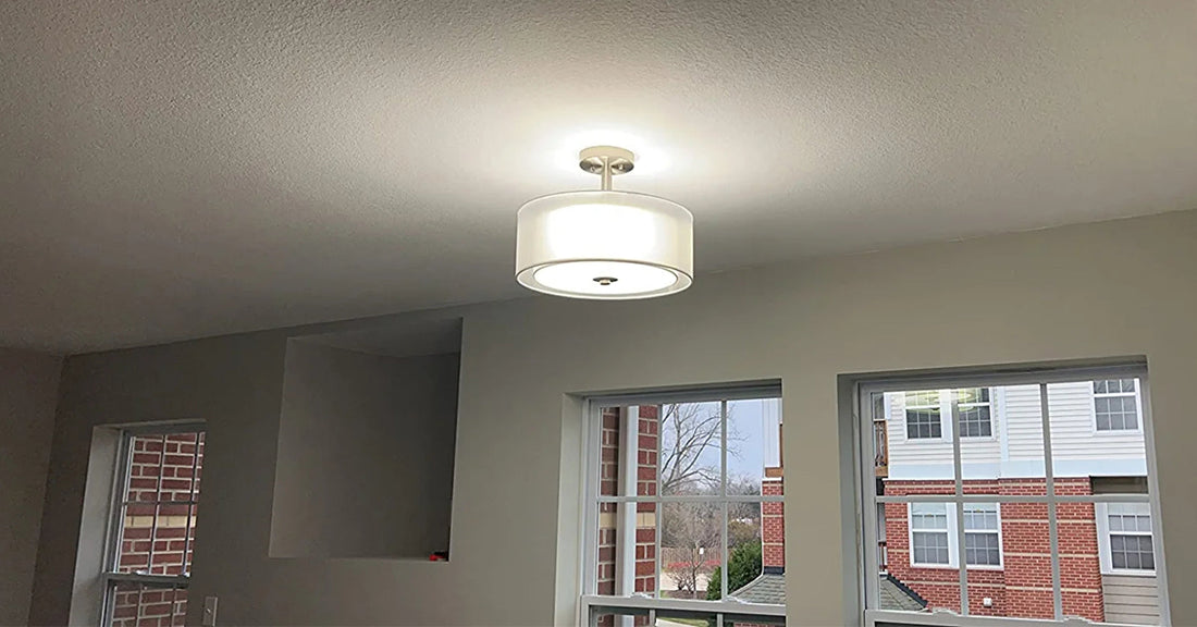 Choosing semi-flush ceiling light fixtures for bedrooms and dining rooms