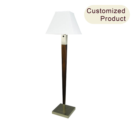 Customized Iron Home Hotel Bedroom Lamp Modern Wood Portable Floor Lamp Lighting XB-FL854-BN