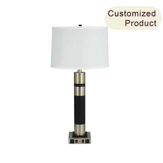 2025 Supplier Home Fabric Lamp Shade Hotel Bedside Lamp Living Room Office Bedroom Bedside Table Lamp Light XB-TL856-BN