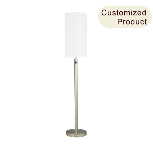 Iron Floor Light Home Hotel Guestroom Bedside Floor Standing Lamps with Fabric Shade XB-FL956-BN