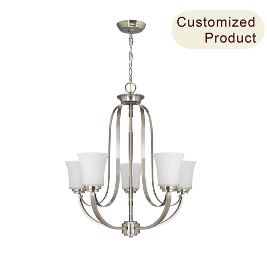Iron Material Retro Pendant Lights E26 Base Loft Ceiling Light Modern Office Indoor Lighting Industrial Hanging Lamps Chandelier XB-C702-5-BN