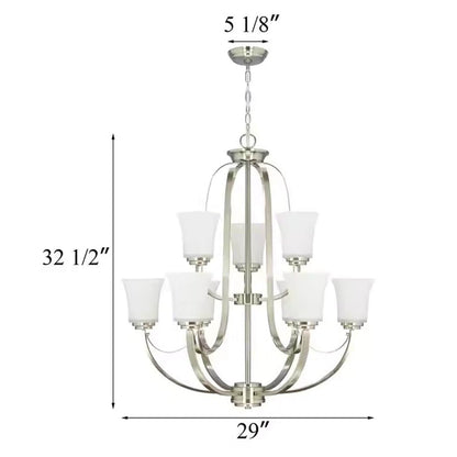 Metal Classic Traditional Lantern Lamp Chandelier Pendant Lighting for Kitchen Living Room Chandelier Pendant Light XB-C702-9-BN