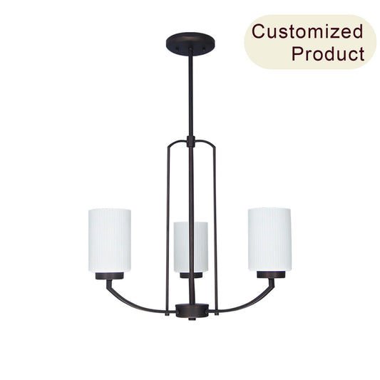 American Style Retro Living Room Iron Rustic Chandelier Vintage Hanging Light Dining Table Chandelier for Kitchen XB-C733-3-DB