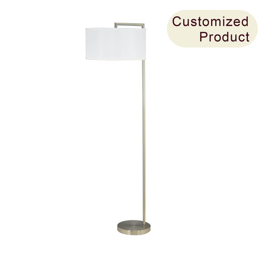 Customized Modern Iron Home Hotel Bedroom Floor Lamp Standing Light with Fabric Shade XB-FL1191