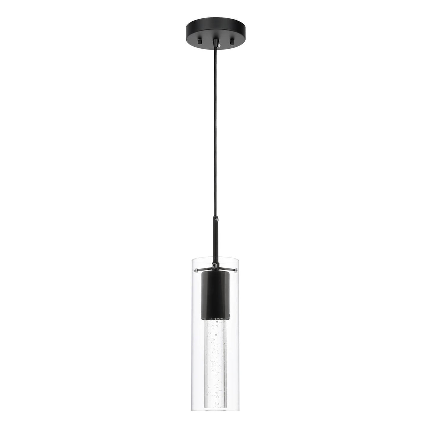 Modern Mini Hanging Pendant Light with LED Bulb & Crystal XB-P1110-MB