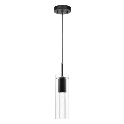 Modern Mini Hanging Pendant Light with LED Bulb & Crystal XB-P1110-MB