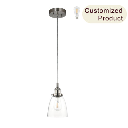 Modern Glass Mini Pendant Light with LED Bulb XB-P1160-BN-LED