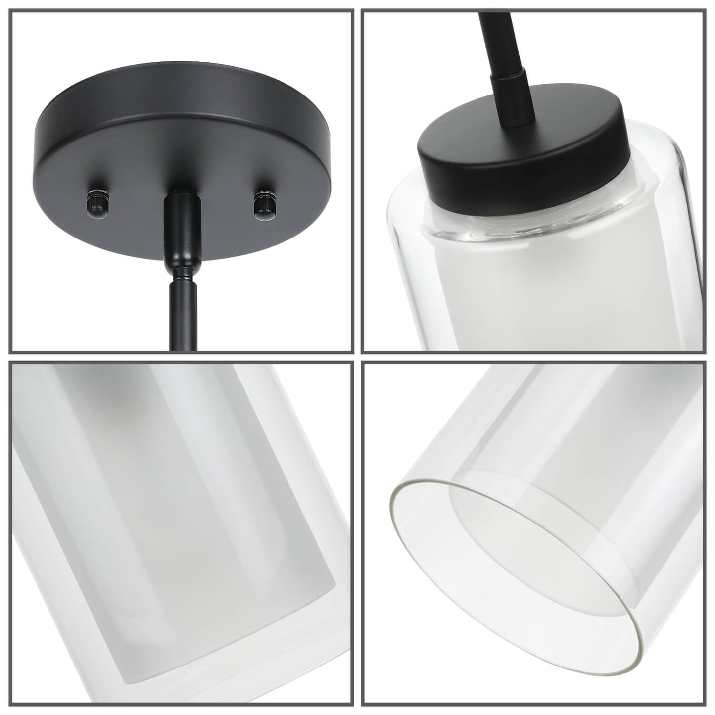 Modern Adjustable Hanging Pendant Lighting Black Kitchen Island Lights XB-P1195-MB