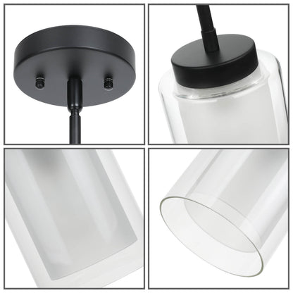 Modern Adjustable Hanging Pendant Lighting Black Kitchen Island Lights XB-P1195-MB