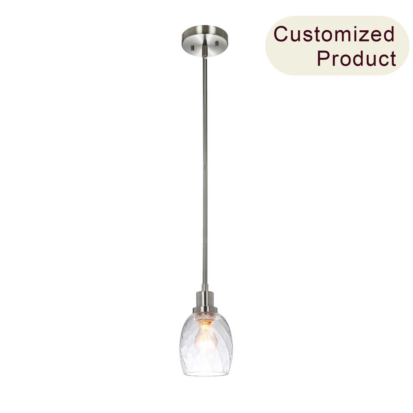 Modern Mini Pendant Light with Clear Glass Shade XB-P1210-BN