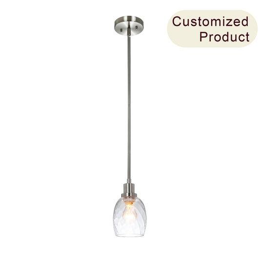 Modern Mini Pendant Light with Clear Glass Shade XB-P1210-BN