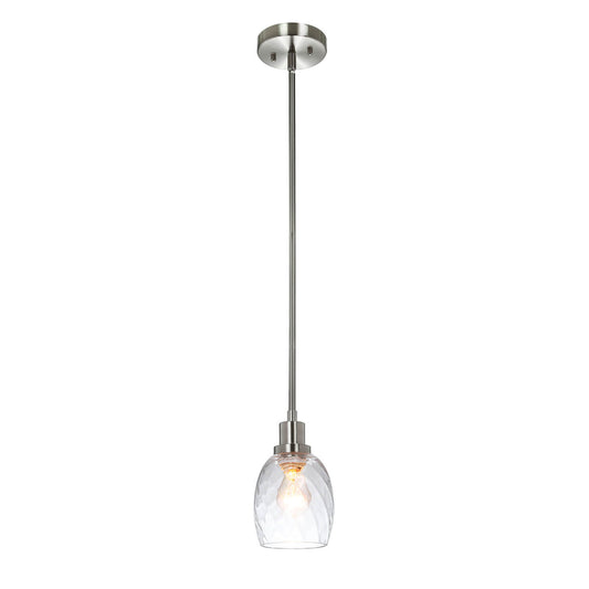 Modern Mini Pendant Light with Clear Glass Shade XB-P1210-BN