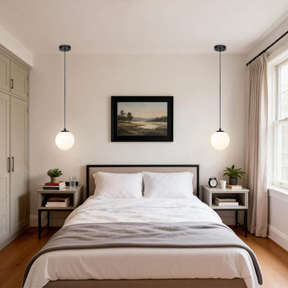 Modern Adjustable Globe Pendant Light in Matte Black Finish XB-P1211-MBK