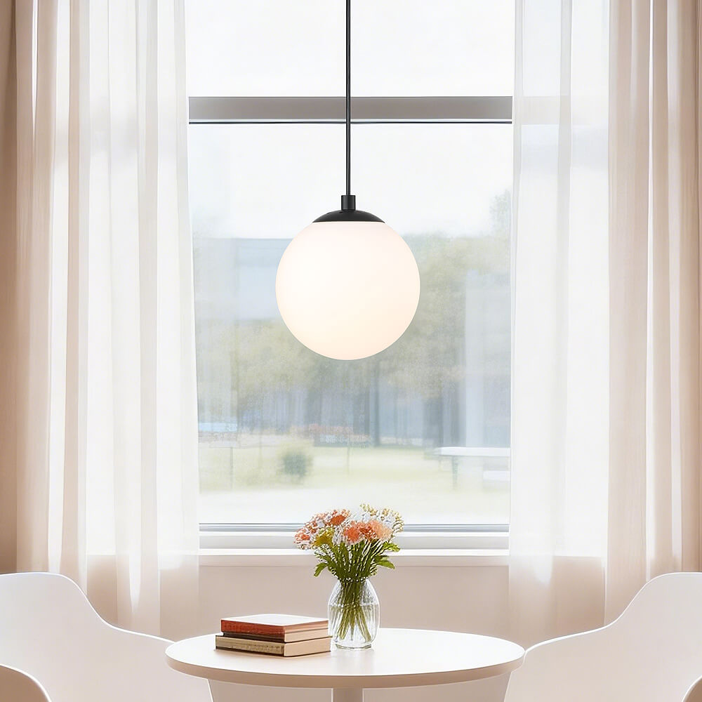Modern Adjustable Globe Pendant Light in Matte Black Finish XB-P1211-MBK