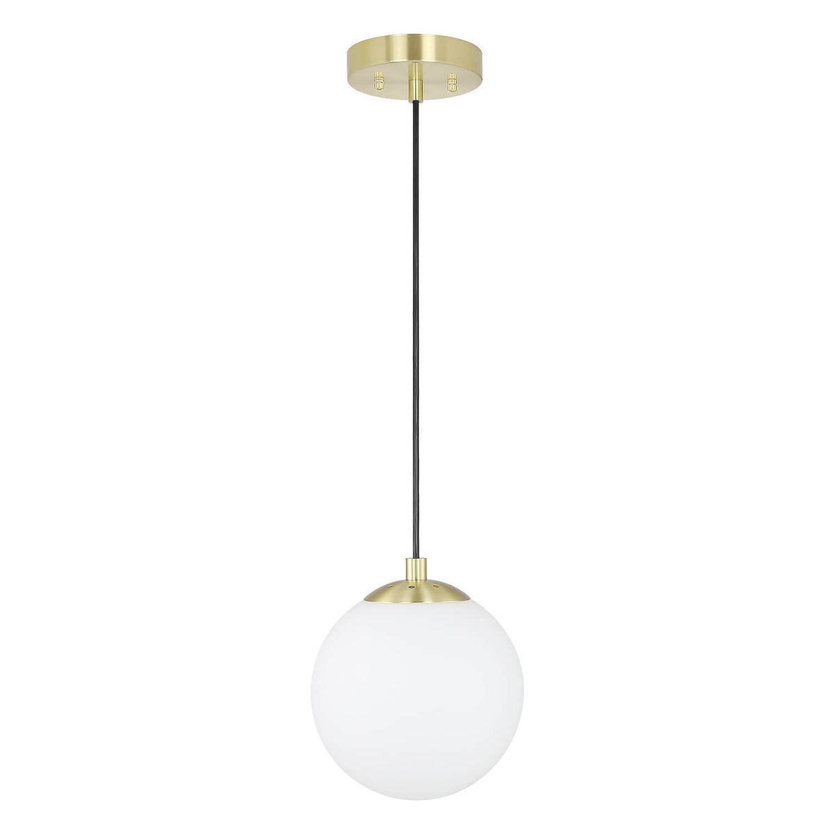 Modern Globe Pendant Light, Kitchen Hanging Ceiling Light, Satin Brass Finish, Adjustable Height XB-P1211-SB