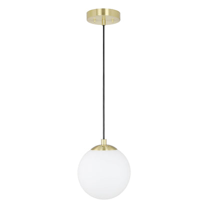 Modern Globe Pendant Light, Kitchen Hanging Ceiling Light, Satin Brass Finish, Adjustable Height XB-P1211-SB