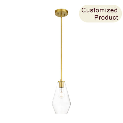 Glass Pendant Light, Gold Kitchen Island Lighting, Hanging Lamp for Dining Room XB-P1228-GB