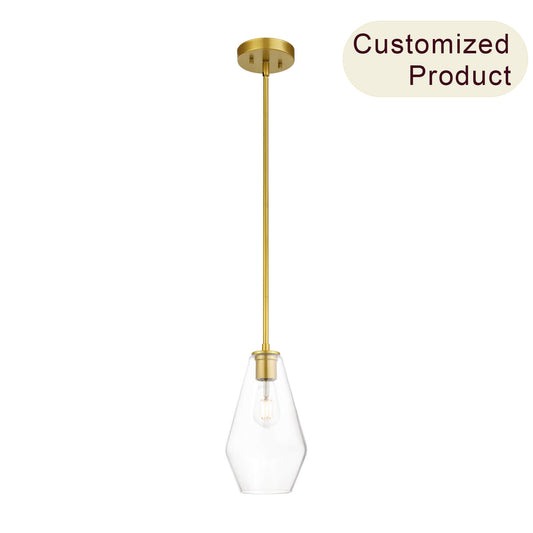 Glass Pendant Light, Gold Kitchen Island Lighting, Hanging Lamp for Dining Room XB-P1228-GB