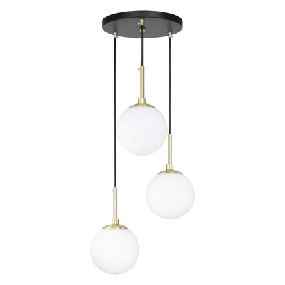 Modern Black Brass Pendant Light Fixture XB-P1304-3-MB
