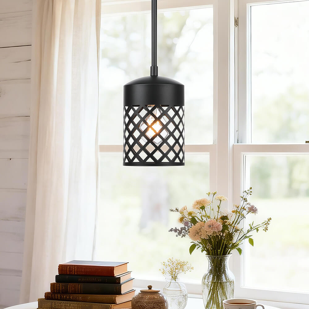 Modern Farmhouse Black Pendant Light for Kitchen Island XB-P328-MB