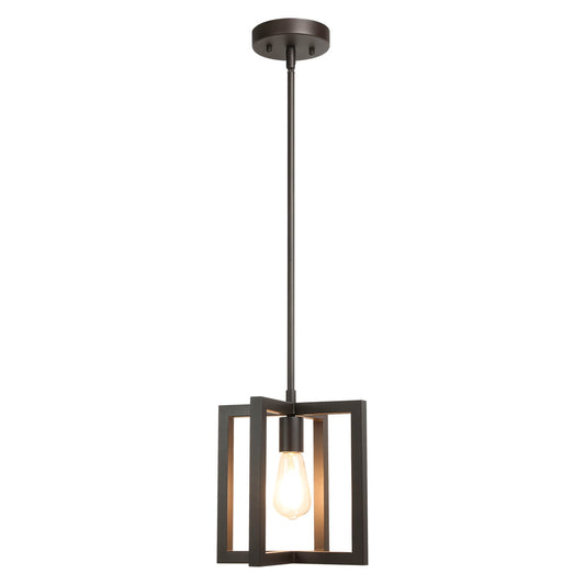Farmhouse Cage Pendant Light with Adjustable hanging Rods XB-P339-DB