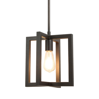 Farmhouse Cage Pendant Light with Adjustable hanging Rods XB-P339-DB