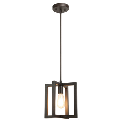 Farmhouse Cage Pendant Light with Adjustable hanging Rods XB-P339-DB